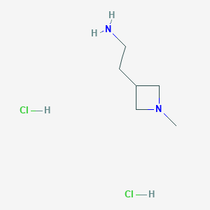 molecular formula C6H16Cl2N2 B2806544 2-(1-甲基吖唑啉-3-基)乙胺二盐酸盐 CAS No. 2138367-28-7