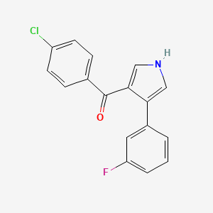 molecular formula C17H11ClFNO B2806548 (4-Chlorophenyl)(4-(3-fluorophenyl)-1H-pyrrol-3-yl)methanone CAS No. 478031-65-1