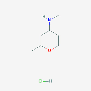 molecular formula C7H16ClNO B2806549 N,2-二甲氧基氧杂-4-胺;盐酸盐 CAS No. 2503204-51-9