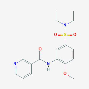 molecular formula C17H21N3O4S B280655 N-{5-[(diethylamino)sulfonyl]-2-methoxyphenyl}nicotinamide 