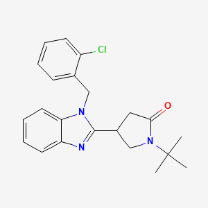 molecular formula C22H24ClN3O B2806550 1-(tert-butyl)-4-(1-(2-chlorobenzyl)-1H-benzo[d]imidazol-2-yl)pyrrolidin-2-one CAS No. 878693-86-8