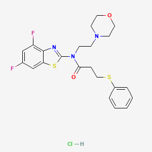 N-(4,6-difluorobenzo[d]thiazol-2-yl)-N-(2-morpholinoethyl)-3-(phenylthio)propanamide hydrochloride