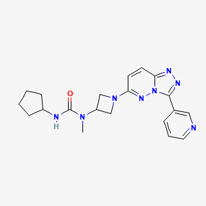B2806570 3-Cyclopentyl-1-methyl-1-[1-(3-pyridin-3-yl-[1,2,4]triazolo[4,3-b]pyridazin-6-yl)azetidin-3-yl]urea CAS No. 2379977-57-6