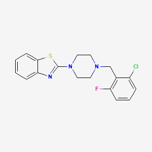 molecular formula C18H17ClFN3S B2806579 2-[4-(2-Chloro-6-fluorobenzyl)piperazino]-1,3-benzothiazole CAS No. 478077-01-9