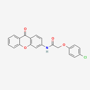 2-(4-chlorophenoxy)-N-(9-oxo-9H-xanthen-3-yl)acetamide