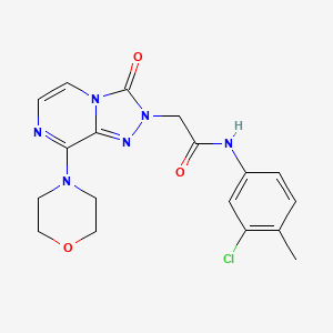 molecular formula C18H19ClN6O3 B2806584 N-(3-chloro-4-methylphenyl)-2-(8-morpholino-3-oxo-[1,2,4]triazolo[4,3-a]pyrazin-2(3H)-yl)acetamide CAS No. 1251686-58-4