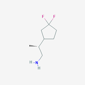 molecular formula C8H15F2N B2806587 (2R)-2-(3,3-Difluorocyclopentyl)propan-1-amine CAS No. 2248220-43-9