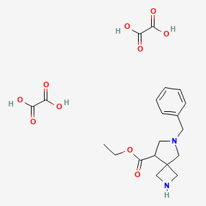 molecular formula C20H26N2O10 B2806592 Ethyl 6-benzyl-2,6-diazaspiro[3.4]octane-8-carboxylate dioxalate CAS No. 2320824-94-8