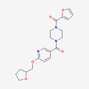 (4-(Furan-2-carbonyl)piperazin-1-yl)(6-((tetrahydrofuran-2-yl)methoxy)pyridin-3-yl)methanone