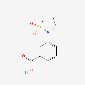 molecular formula C10H11NO4S B2806597 3-(1,1-Dioxidoisothiazolidin-2-yl)benzoic acid CAS No. 138099-41-9
