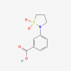 molecular formula C10H11NO4S B2806597 3-(1,1-二氧杂噻二唑啉-2-基)苯甲酸 CAS No. 138099-41-9