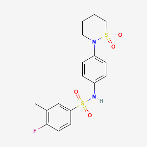 N-[4-(1,1-dioxothiazinan-2-yl)phenyl]-4-fluoro-3-methylbenzenesulfonamide