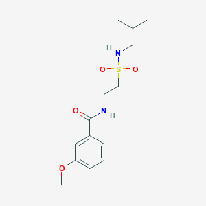 molecular formula C14H22N2O4S B2806608 N-(2-(N-isobutylsulfamoyl)ethyl)-3-methoxybenzamide CAS No. 899967-13-6