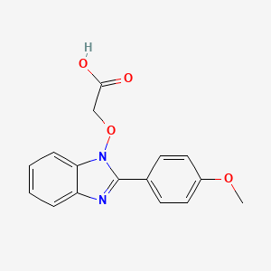 molecular formula C16H14N2O4 B2806622 2-{[2-(4-methoxyphenyl)-1H-1,3-benzimidazol-1-yl]oxy}acetic acid CAS No. 860609-00-3