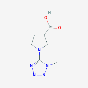 molecular formula C7H11N5O2 B2806626 1-(1-甲基四唑-5-基)吡咯啉-3-甲酸 CAS No. 1339092-85-1