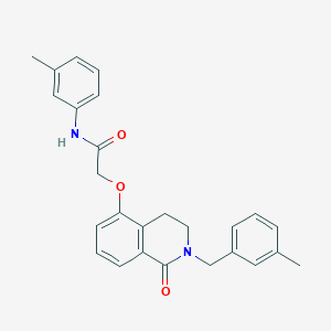 molecular formula C26H26N2O3 B2806628 2-((2-(3-methylbenzyl)-1-oxo-1,2,3,4-tetrahydroisoquinolin-5-yl)oxy)-N-(m-tolyl)acetamide CAS No. 850907-47-0