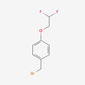 molecular formula C9H9BrF2O B2806630 4-(2,2-二氟乙氧基)苄溴化物 CAS No. 1184195-23-0