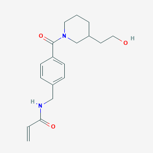 N-[[4-[3-(2-Hydroxyethyl)piperidine-1-carbonyl]phenyl]methyl]prop-2-enamide