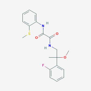 molecular formula C19H21FN2O3S B2806640 N1-(2-(2-氟苯基)-2-甲氧基丙基)-N2-(2-(甲硫基)苯基)草酰胺 CAS No. 1705849-10-0