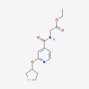 molecular formula C14H18N2O4S B2806642 Ethyl 2-(2-((tetrahydrothiophen-3-yl)oxy)isonicotinamido)acetate CAS No. 2034360-65-9
