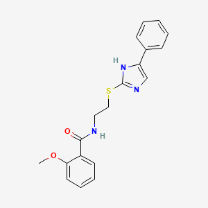 2-methoxy-N-(2-((5-phenyl-1H-imidazol-2-yl)thio)ethyl)benzamide