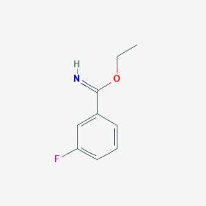 molecular formula C9H10FNO B2806649 Ethyl 3-fluorobenzimidate CAS No. 55308-44-6