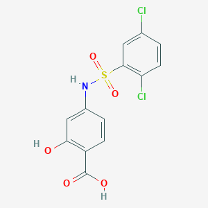 molecular formula C13H9Cl2NO5S B280665 4-{[(2,5-Dichlorophenyl)sulfonyl]amino}-2-hydroxybenzoic acid 