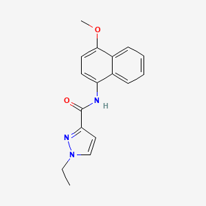 molecular formula C17H17N3O2 B2806651 1-乙酰基-N-(4-甲氧基萘-1-基)-1H-吡唑-3-甲酰胺 CAS No. 1171992-04-3