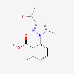 2-[3-(Difluoromethyl)-5-methylpyrazol-1-yl]-6-methylbenzoic acid