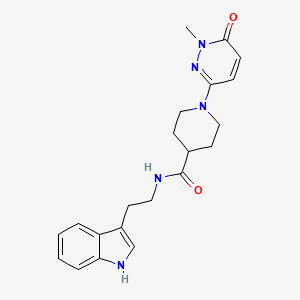 N-(2-(1H-indol-3-yl)ethyl)-1-(1-methyl-6-oxo-1,6-dihydropyridazin-3-yl)piperidine-4-carboxamide