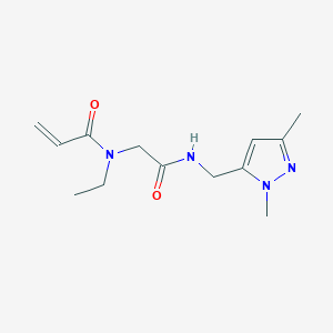 N-[2-[(2,5-Dimethylpyrazol-3-yl)methylamino]-2-oxoethyl]-N-ethylprop-2-enamide