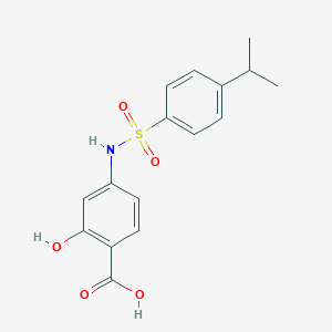 molecular formula C16H17NO5S B280667 2-Hydroxy-4-{[(4-isopropylphenyl)sulfonyl]amino}benzoic acid 