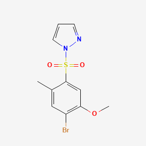 1-(4-Bromo-5-methoxy-2-methylphenyl)sulfonylpyrazole