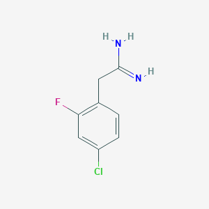 molecular formula C8H8ClFN2 B2806675 2-(4-Chloro-2-fluorophenyl)ethanimidamide CAS No. 1260779-47-2