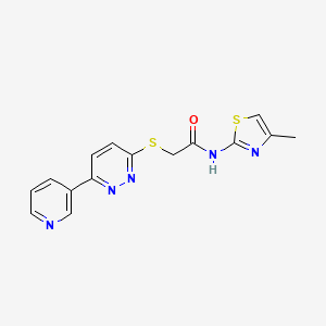 N-(4-methylthiazol-2-yl)-2-((6-(pyridin-3-yl)pyridazin-3-yl)thio)acetamide