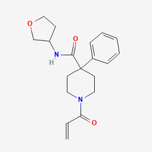 N-(Oxolan-3-yl)-4-phenyl-1-prop-2-enoylpiperidine-4-carboxamide