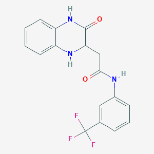 2-(3-oxo-1,2,3,4-tetrahydroquinoxalin-2-yl)-N-[3-(trifluoromethyl)phenyl]acetamide