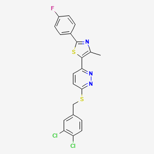5-(6-((3,4-Dichlorobenzyl)thio)pyridazin-3-yl)-2-(4-fluorophenyl)-4-methylthiazole
