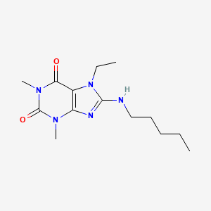 7-ethyl-1,3-dimethyl-8-(pentylamino)-1H-purine-2,6(3H,7H)-dione