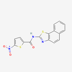molecular formula C16H9N3O3S2 B2806699 N-benzo[g][1,3]benzothiazol-2-yl-5-nitrothiophene-2-carboxamide CAS No. 325987-81-3