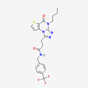 3-(4-butyl-5-oxo-4,5-dihydrothieno[2,3-e][1,2,4]triazolo[4,3-a]pyrimidin-1-yl)-N-(4-(trifluoromethyl)benzyl)propanamide