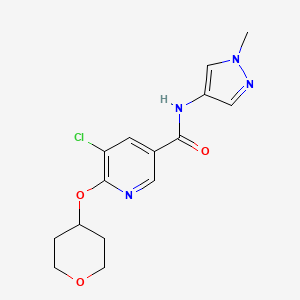 5-chloro-N-(1-methyl-1H-pyrazol-4-yl)-6-((tetrahydro-2H-pyran-4-yl)oxy)nicotinamide