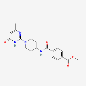 Methyl 4-((1-(4-methyl-6-oxo-1,6-dihydropyrimidin-2-yl)piperidin-4-yl)carbamoyl)benzoate