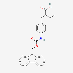 2-{[4-({[(9H-fluoren-9-yl)methoxy]carbonyl}amino)phenyl]methyl}butanoic acid