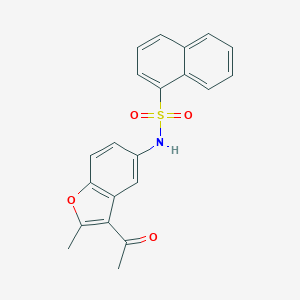 N-(3-acetyl-2-methyl-1-benzofuran-5-yl)-1-naphthalenesulfonamide