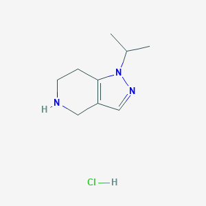 molecular formula C9H16ClN3 B2806710 1-Propan-2-yl-4,5,6,7-tetrahydropyrazolo[4,3-c]pyridine;hydrochloride CAS No. 1469728-01-5