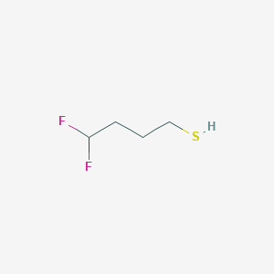 molecular formula C4H8F2S B2806712 4,4-Difluorobutane-1-thiol CAS No. 1997043-92-1