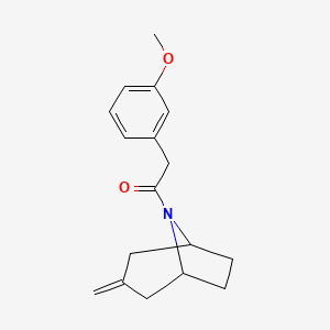 2-(3-methoxyphenyl)-1-((1R,5S)-3-methylene-8-azabicyclo[3.2.1]octan-8-yl)ethan-1-one