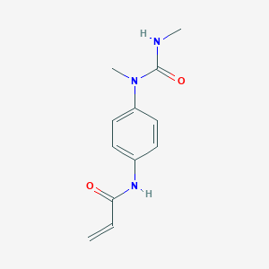molecular formula C12H15N3O2 B2806714 N-[4-[Methyl(methylcarbamoyl)amino]phenyl]prop-2-enamide CAS No. 2361655-41-4