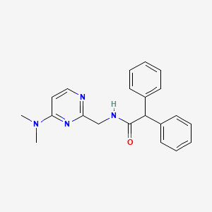 molecular formula C21H22N4O B2806720 N-((4-(dimethylamino)pyrimidin-2-yl)methyl)-2,2-diphenylacetamide CAS No. 1797978-33-6